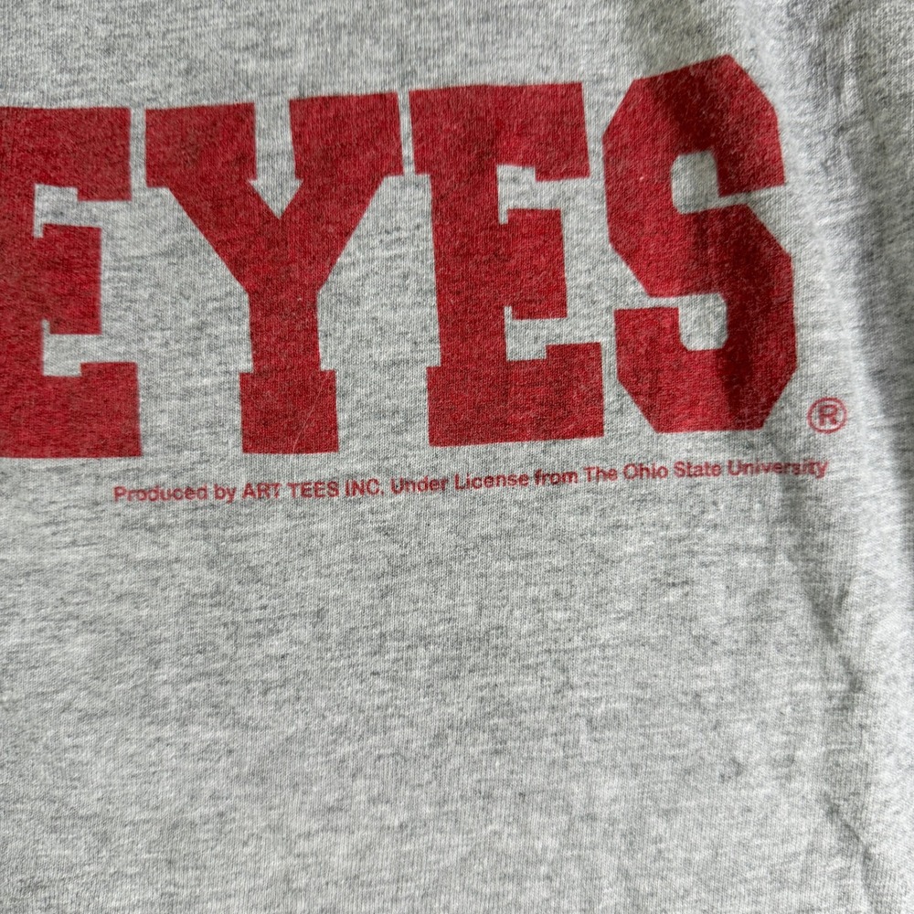 VTG Ohio State Buckeyes Gray Hanes Heavyweight T Shirt Adult M - Picture 4 of 11